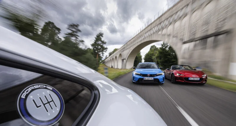 Essai : Honda Civic Type R, Mazda MX-5 et Porsche 911 Carrera T - Honda Civic Type R